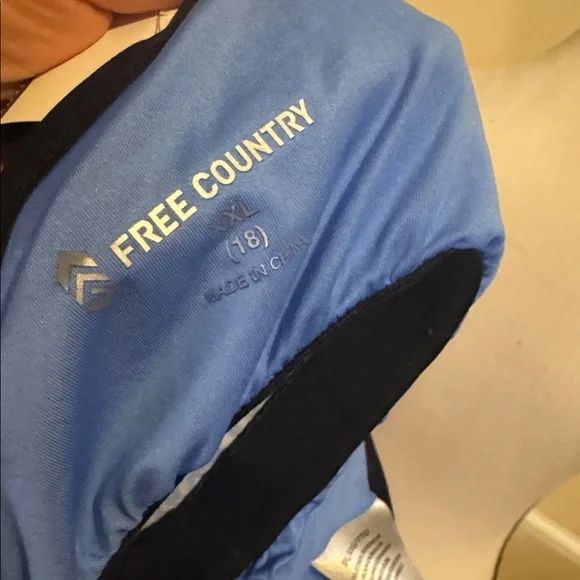 Free Country XXL Womens Mist Blue Black Mandala Tankini Swim Top EUC 18 - Picture 6 of 6